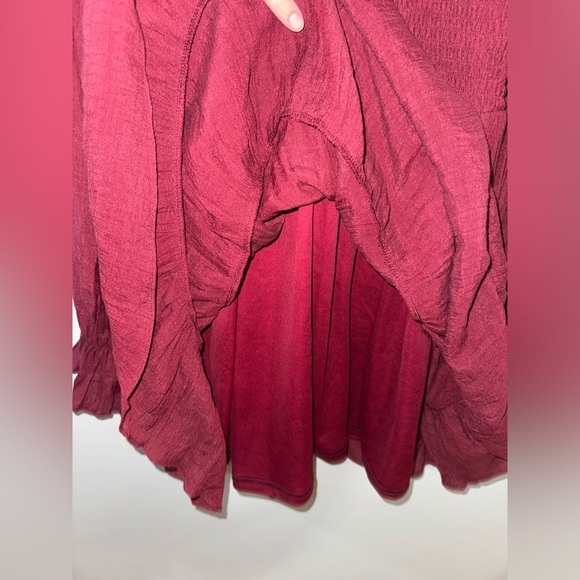 Pre-Owned LG Lizzie’s Boutique Maroon Long Sleeve Dress - Picture 6 of 9